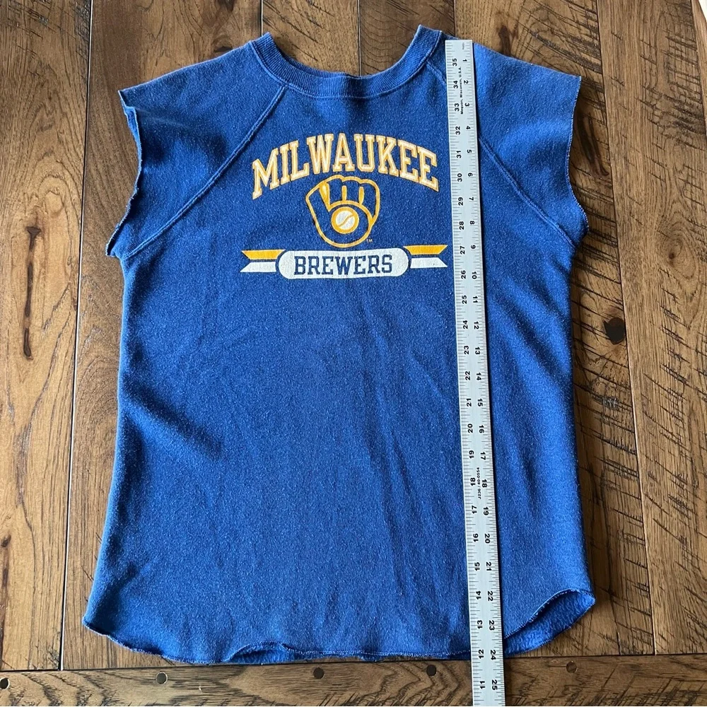 Vintage Champion Milwaukee Brewers Sleeveless Sweatshirt Youth XL USA Made